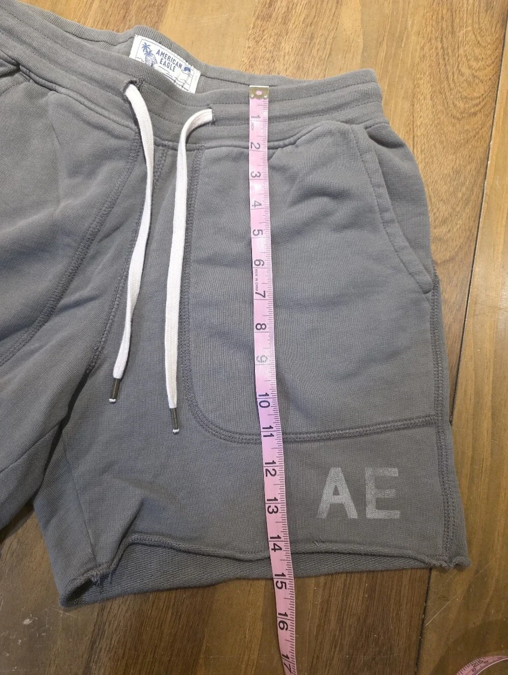 American Eagle Sweat Shorts Sz Small Gray 5” Inseam Lounge Jogger Good Vibes